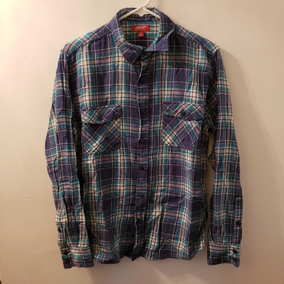 Arizona Blue Flannel / Plaid Button Down - Picture 2 of 10